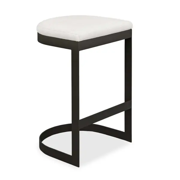 The Maude Outdoor Bar Stool Blends Industrial Style With Cozy Comfort, Featuring A Durable, Powder Coated Steel Frame In Java Black Paired With A Plush Cushion In Heavily Textured Taupe Gray Outdoor Fabric. Collection: Maude Designer: Matthew Williams Finish: Black Width: 17.20" Height: 30.00" Length: 17.25" Weight: 25.50 lb Material: Stainless Steel And Fabric ATEJA LA CONCHA 160 Country of Origin: Indonesia Safety Rating: Indoor/Outdoor