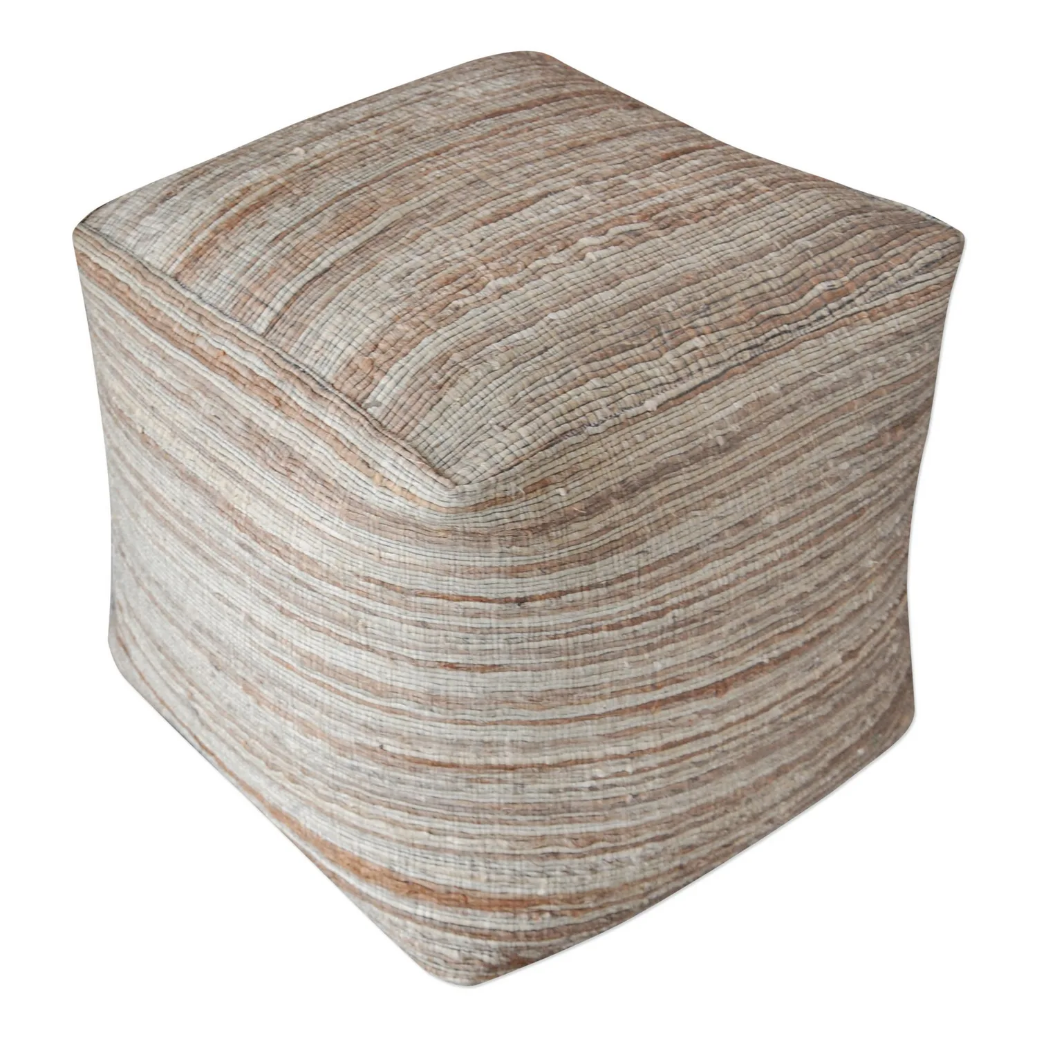Shiro Pouf in Butterscotch And Light Tan