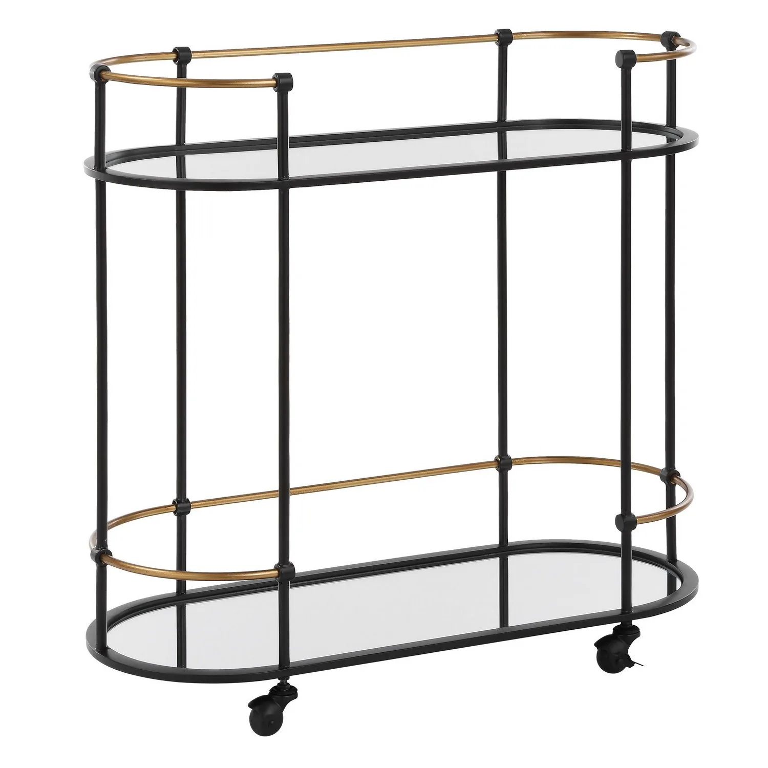 Andre Bar Cart in Satin Black