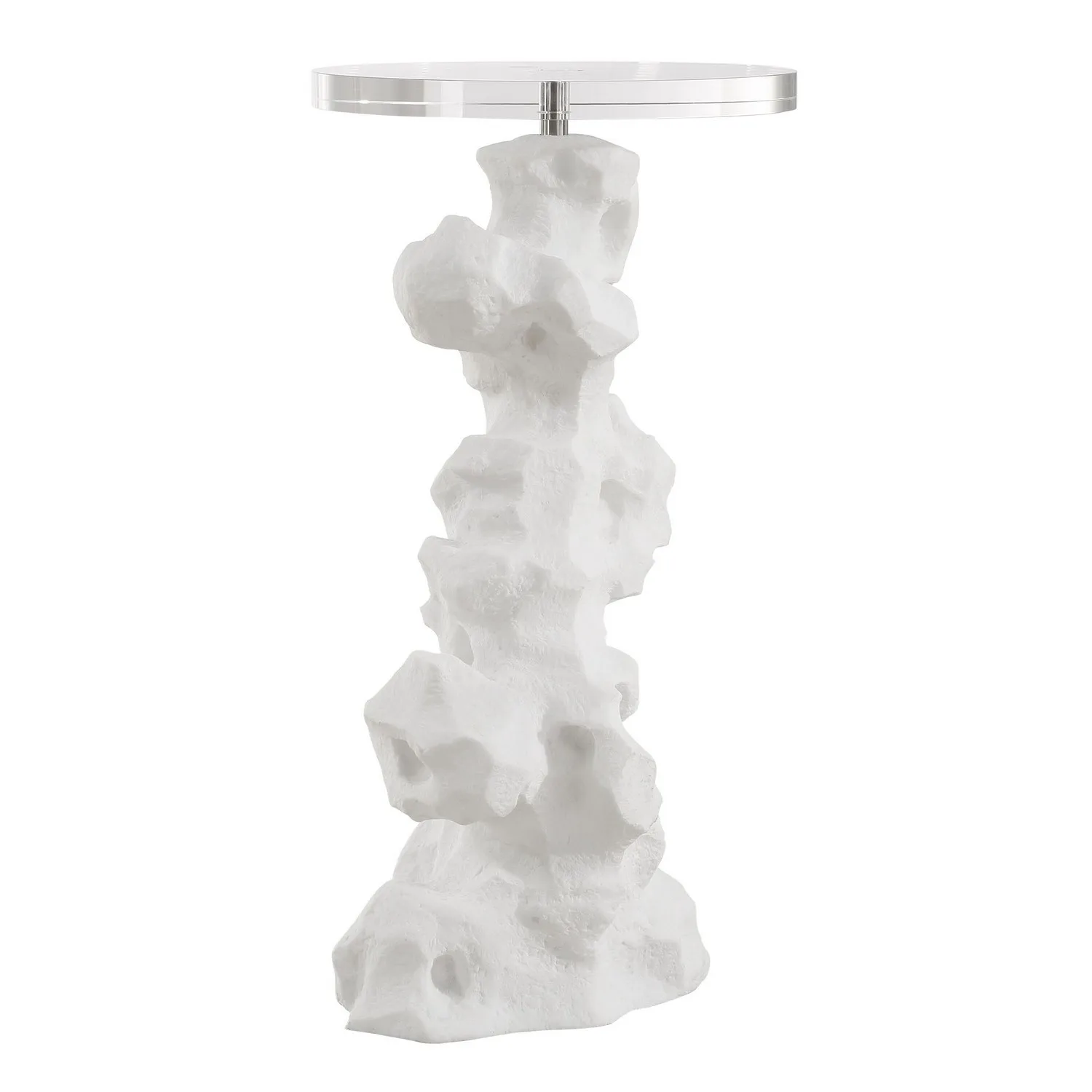 Remnant Drink Table in White Stone