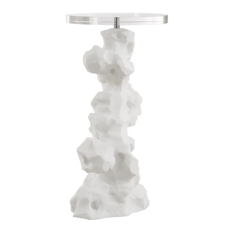 Remnant Drink Table in White Stone