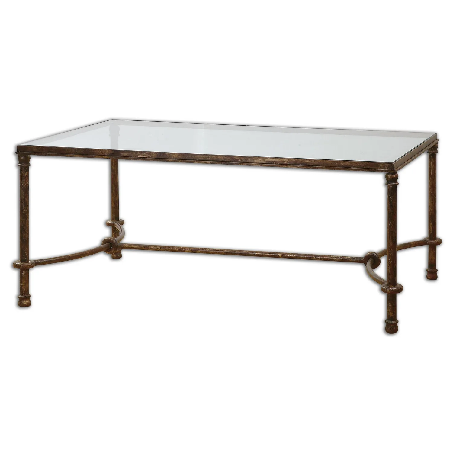 Warring Coffee Table in Rustic Bronze Patina