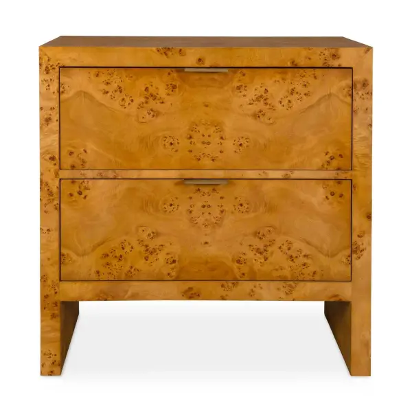 With A Natural Poplar Burl Finish, This Accent Chest Showcases Deep Swirls Inside The Chest's Natural Grains. This Functional Storage Piece Includes Two Large Drawers Illuminating Its Geometric Accents, Features, And Warm Tones. Collection: Indus Designer: Matthew Williams Finish: Natural Poplar Burl Width: 30.00" Height: 30.00" Length: 17.00" Weight: 95.00 lb Material: Accacia, Mdf, Burl, Cemboard Country of Origin: Vietnam Safety Rating: Indoor Only