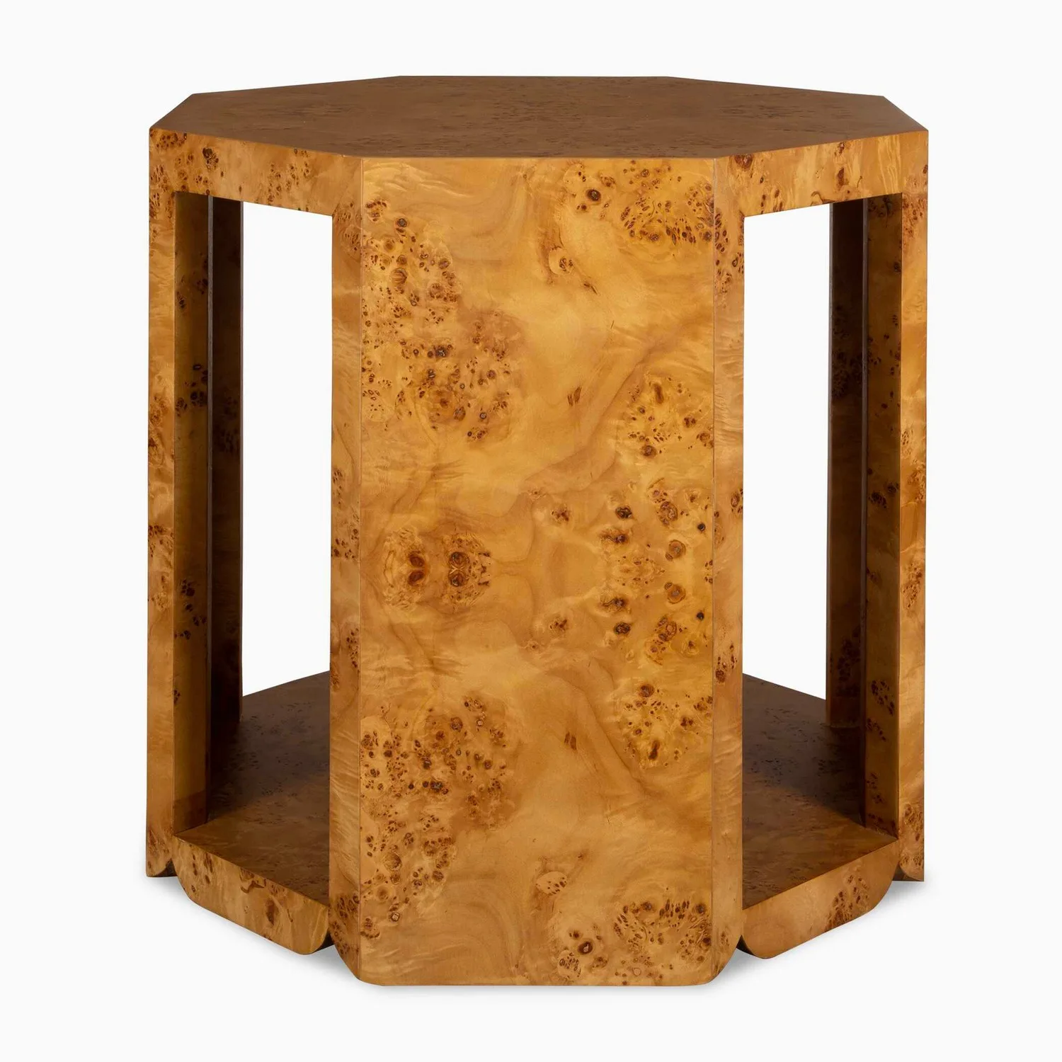 Indus Side Table in Natural Poplar Burl