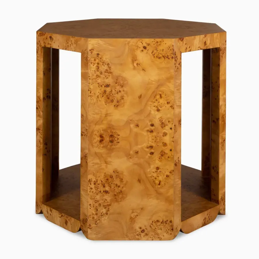 Indus Side Table in Natural Poplar Burl