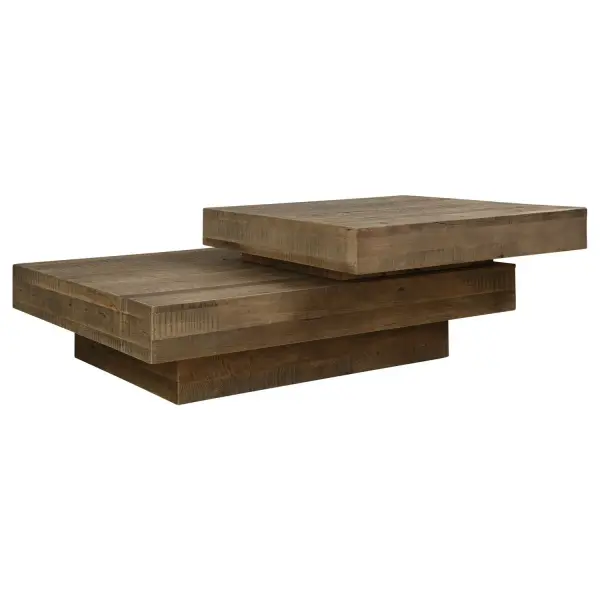 An Organic Coffee Table Constructed Of Reclaimed Oak. Its Natural And Unique Wood Grain With Hewn Markings Highlight The Finish Of The Piece. Solid Wood Will Continue To Move With Temperature And Humidity Changes, Which Can Result In Small Cracks And Uneven Surfaces, Adding To Its Authenticity And Character. Collection: Rustic Planes Designer: Matthew Williams Finish: Solid Wood Width: 57.00" Height: 19.50" Length: 47.25" Weight: 171.05 lb Material: Reclaimed Oak, Plywood Country of Origin: China Safety Rating: Indoor Only
