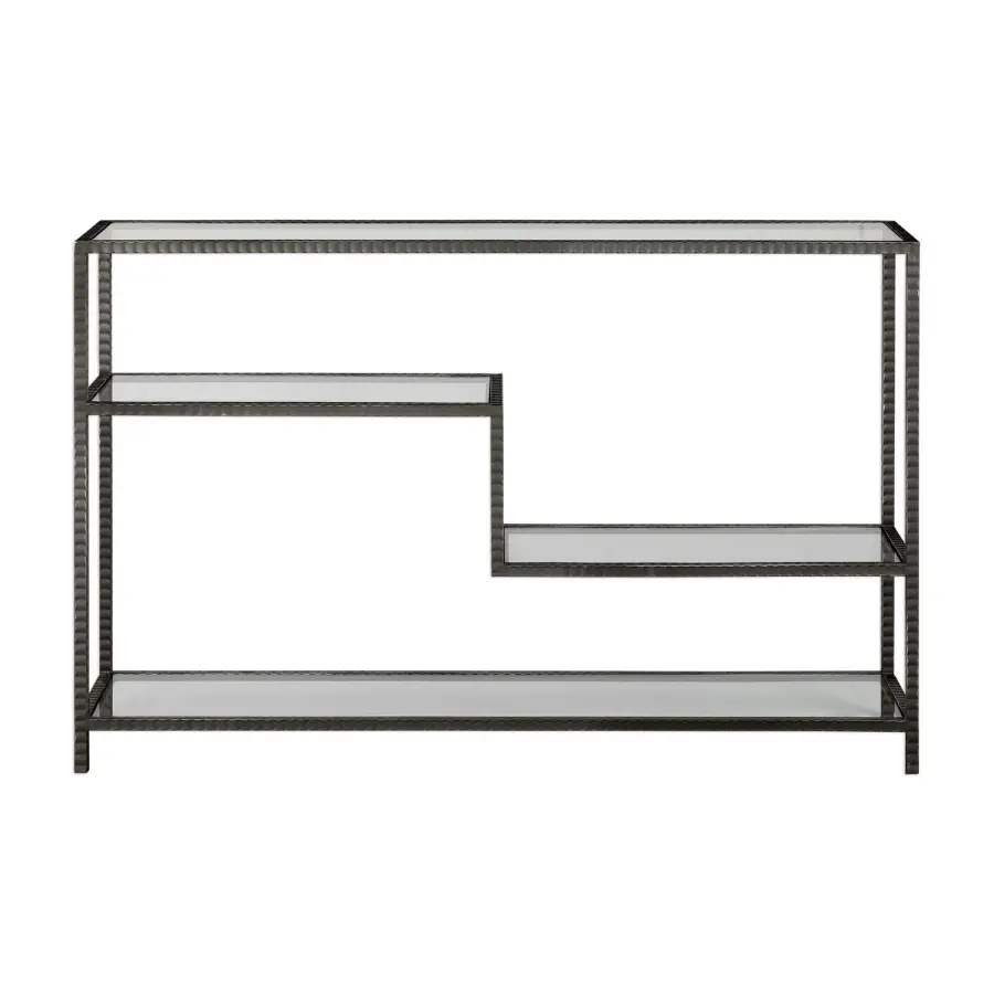Leo Console Table in Aged Gunmetal
