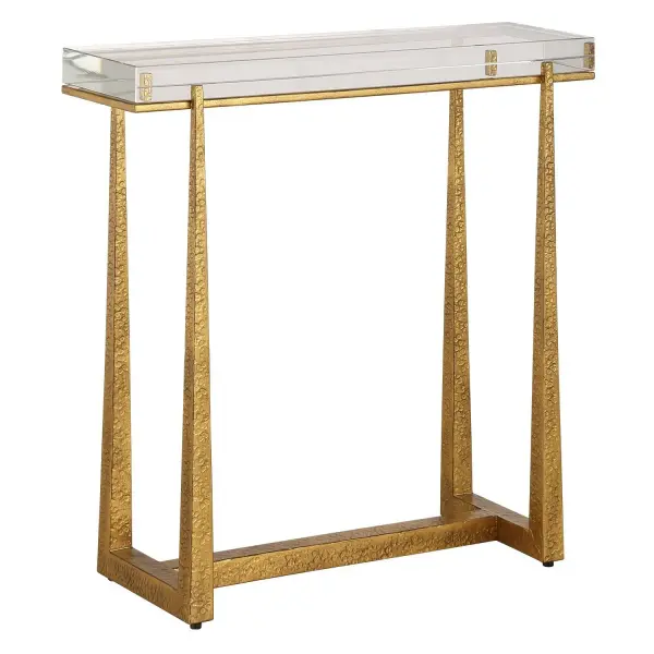 Midas Accent Table in Antique Gold