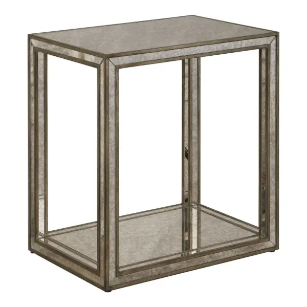 Simplistic Elegance Displayed In A Thinly Trimmed Frame, Finished In A Burnished Antique Gold On Birch Wood, Outlining Every Side With Rich Mottled Antique Mirror. Collection: Julie Designer: Matthew Williams Finish: Burnished Antique Gold Width: 22.00" Height: 24.00" Length: 16.00" Weight: 29.60 lb Material: Mdf, Wood, Antique Mirror Country of Origin: Cambodia Safety Rating: Indoor Only