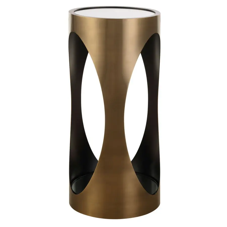 Achilles Drink Table in Brushed Brass