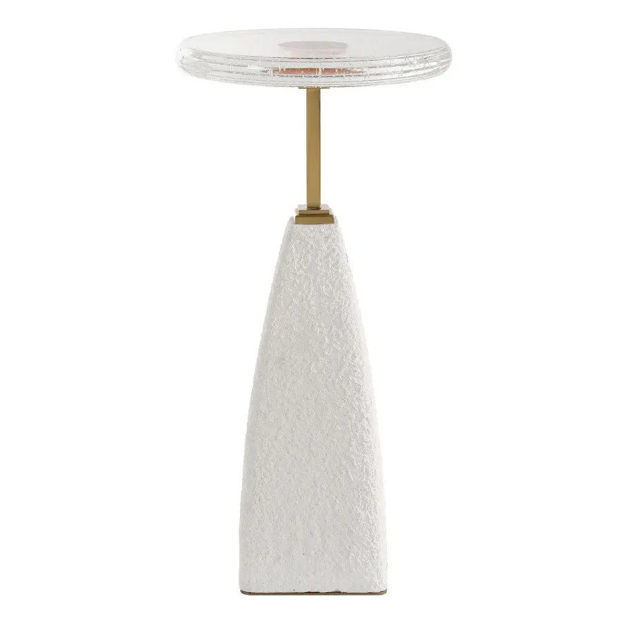 Sora Drink Table in Brushed Brass