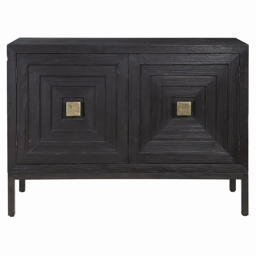 Aiken Two-Door Accent Cabinet in Brushed Brass