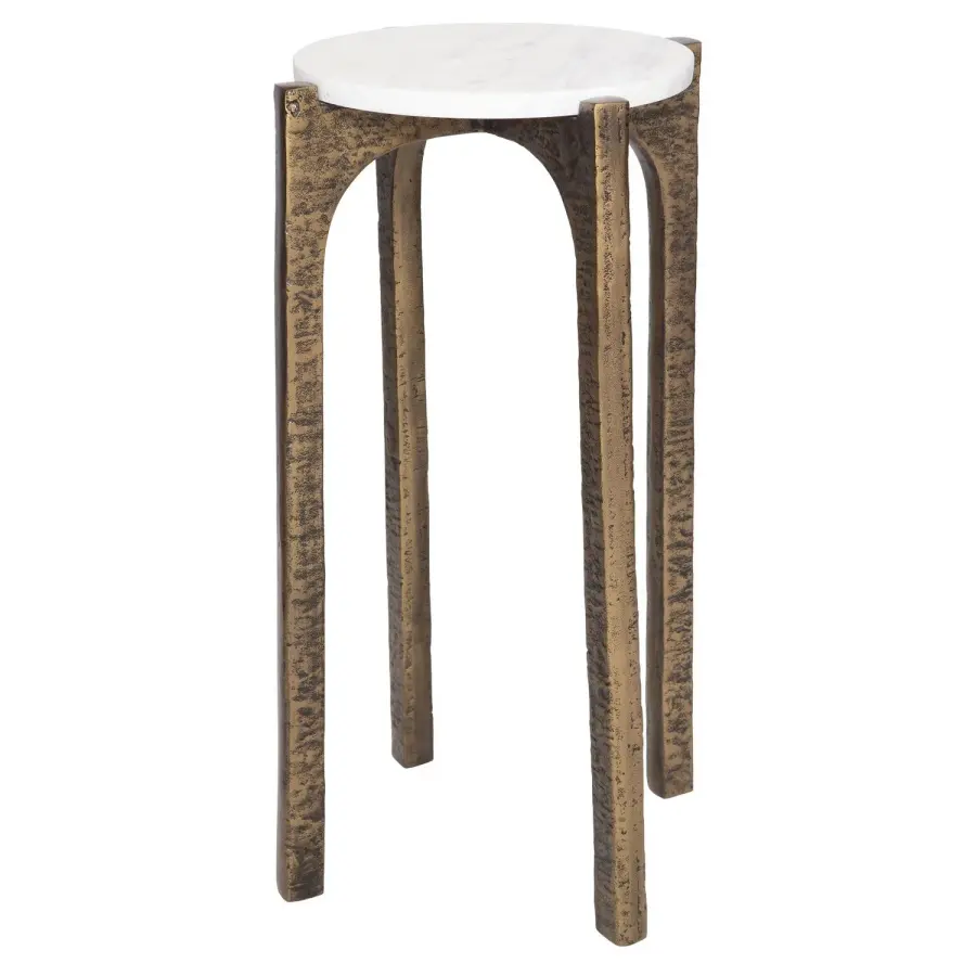 Vivi Drink Table in Antique Brass