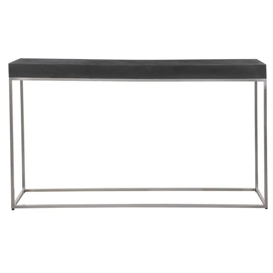 Jase Console Table in Brushed Nickel Stainless Steel