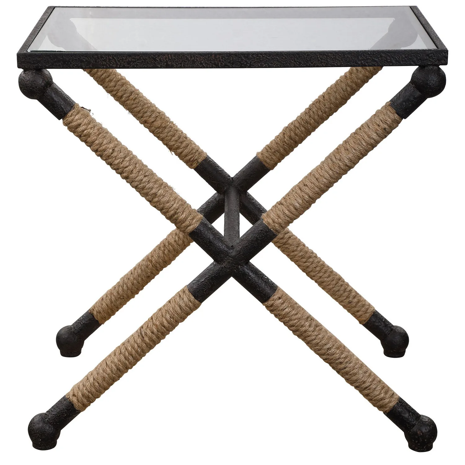 Braddock Accent Table in Rustic Iron
