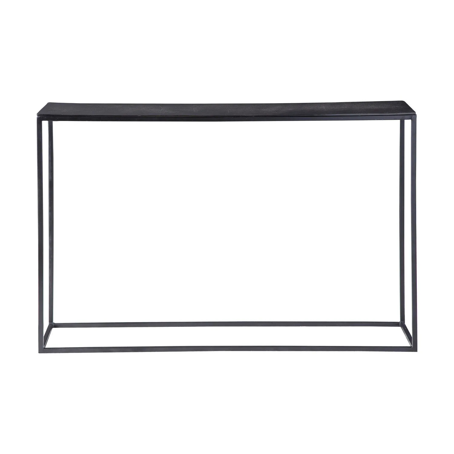 Coreene Console Table in Aged Black Iron