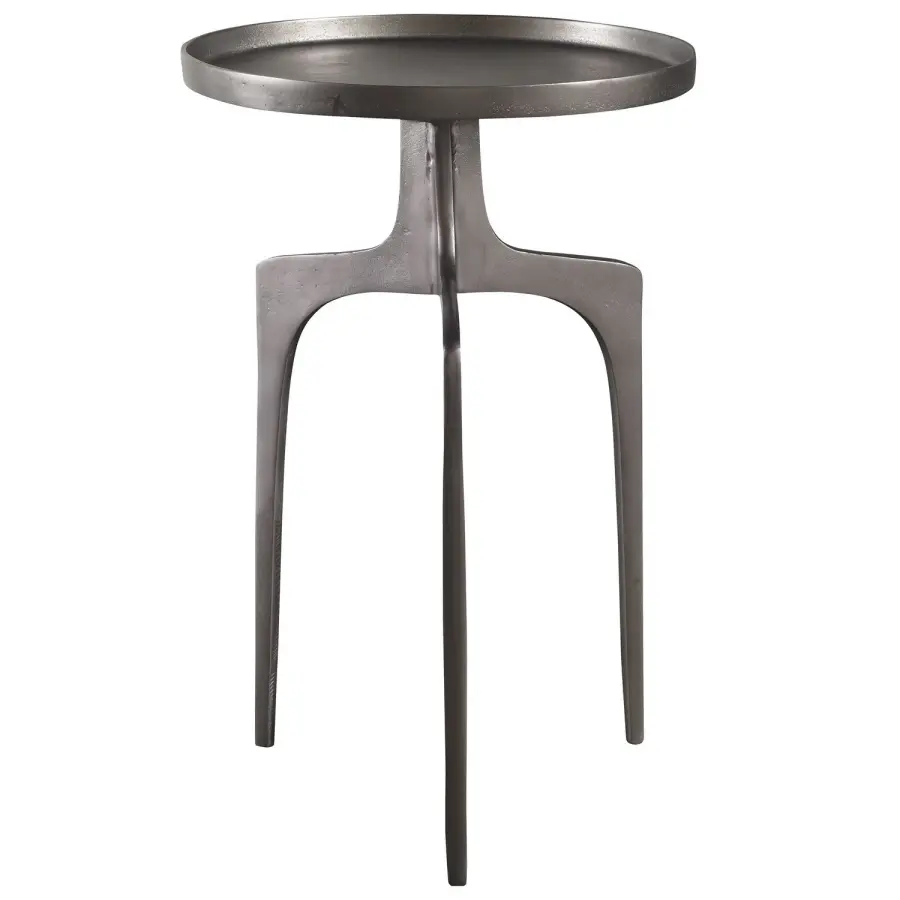 Kenna Accent Table in Textured Nickel