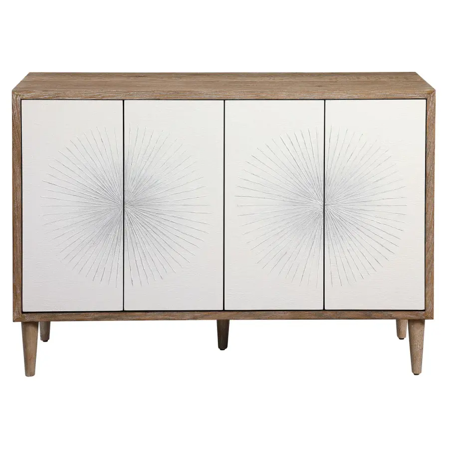Dani Four-Door Accent Cabinet in Matte White
