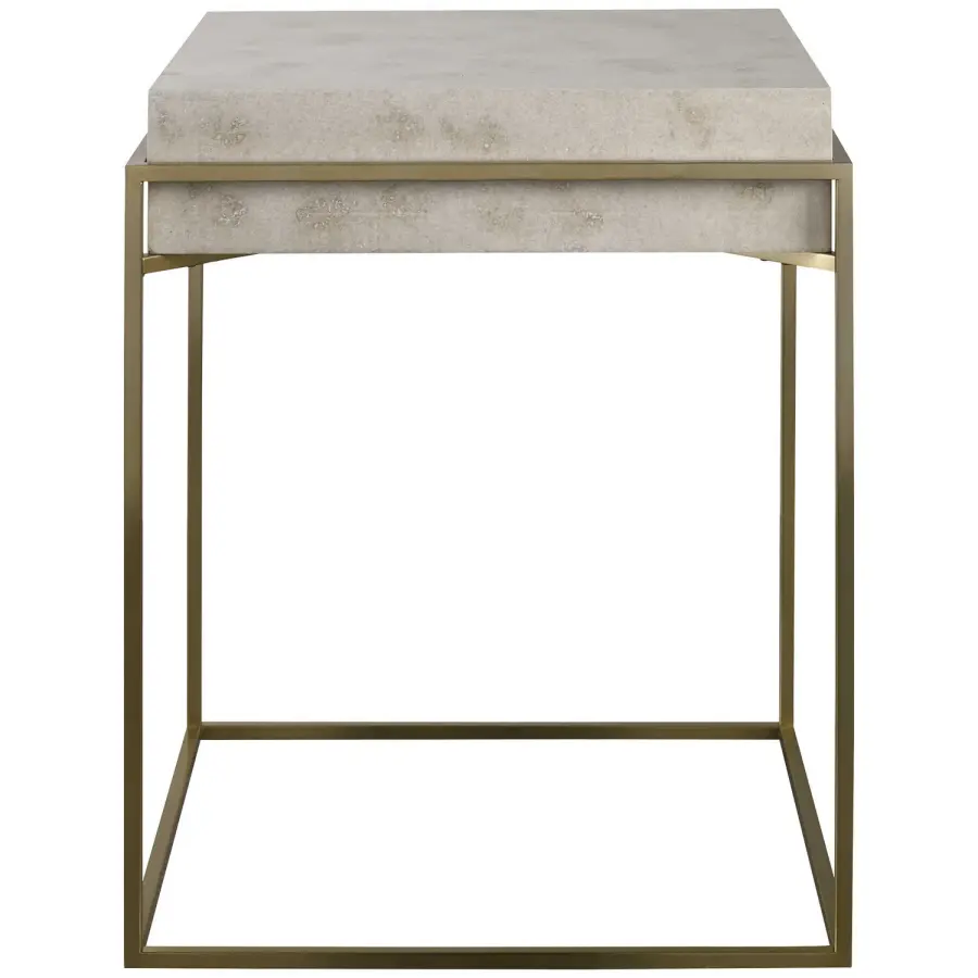 Inda Accent Table in Brushed Brass
