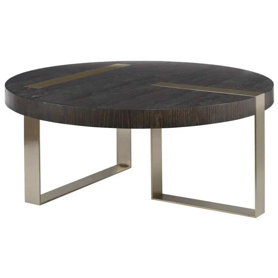 Converge Coffee Table in Brushed Pewter