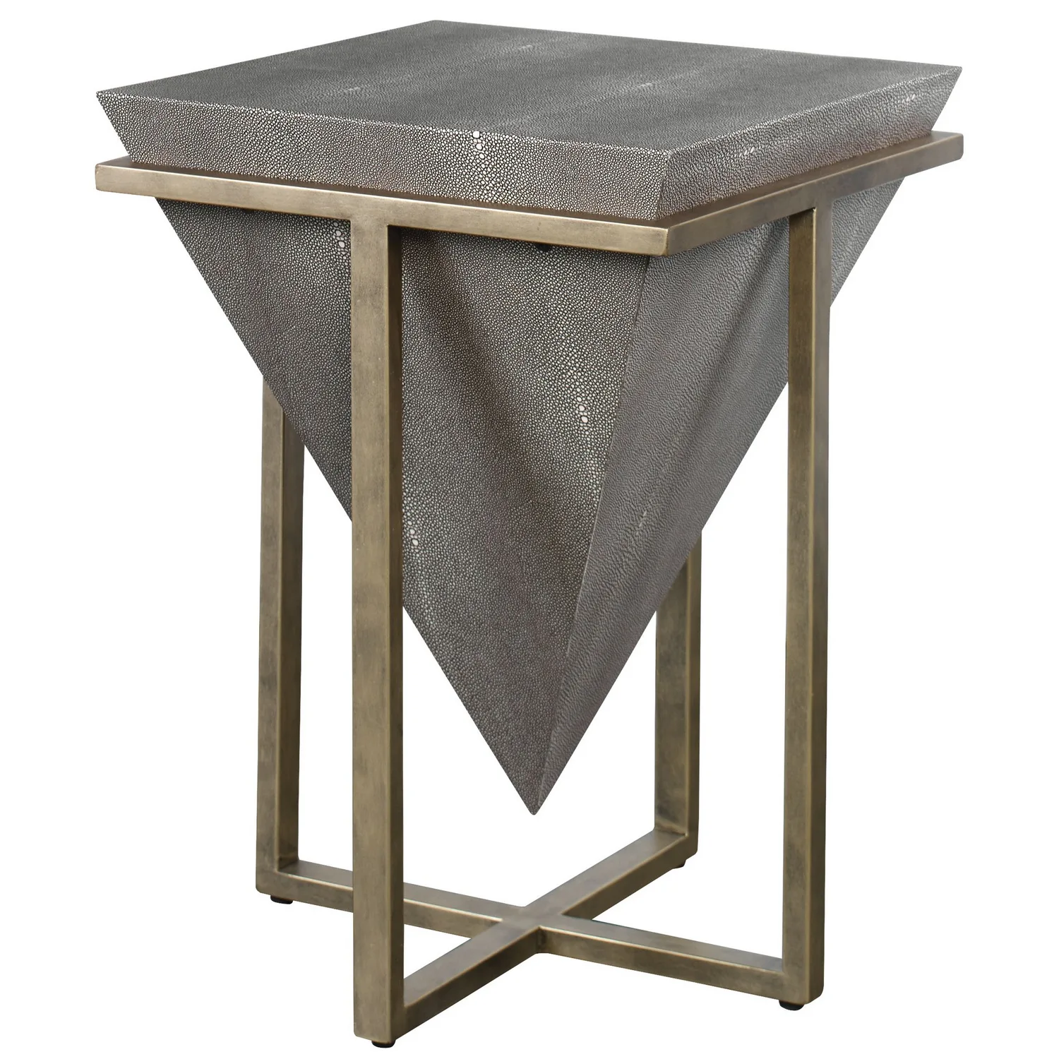 Bertrand Accent Table in Aged Gold