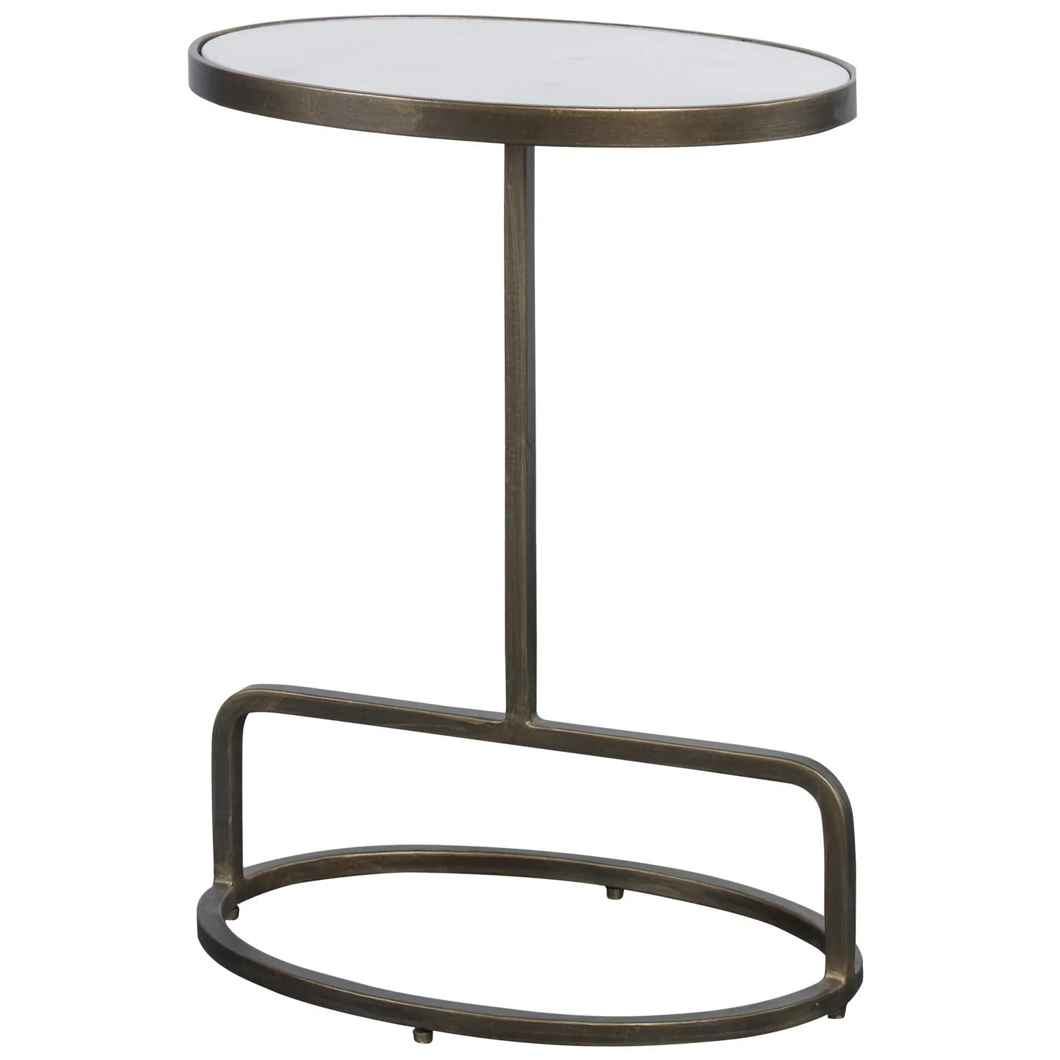 Jessenia Accent Table in Antiqued Brushed Gold