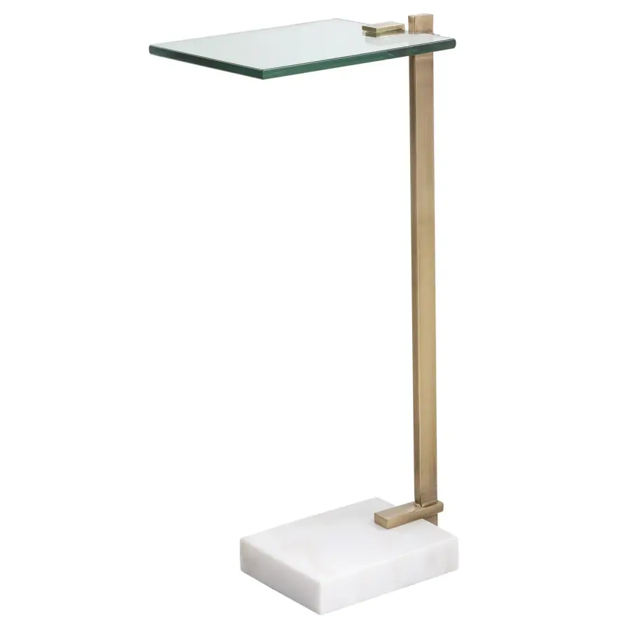 Butler Accent Table in Brushed Brass