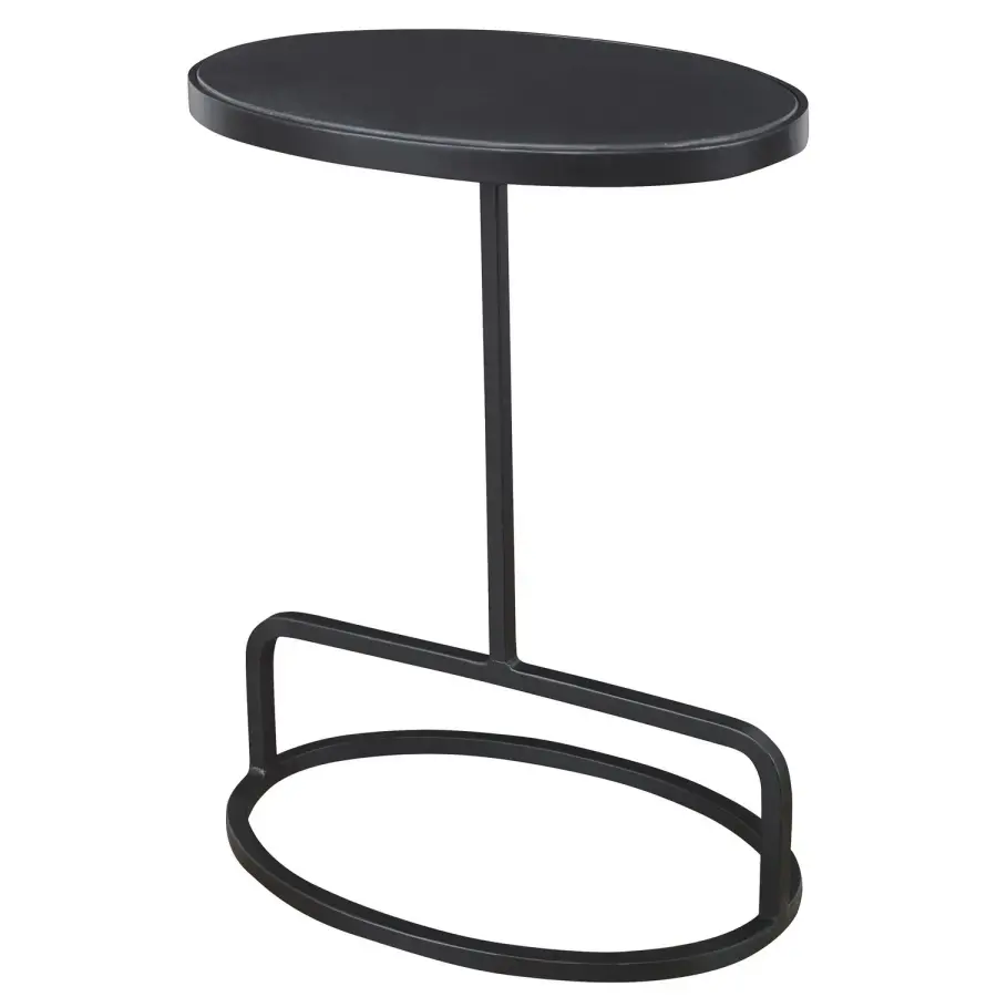 Jessenia Accent Table in Satin Black