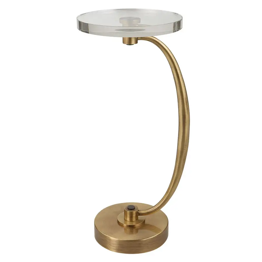 Waveney Drink Table in Antique Brass