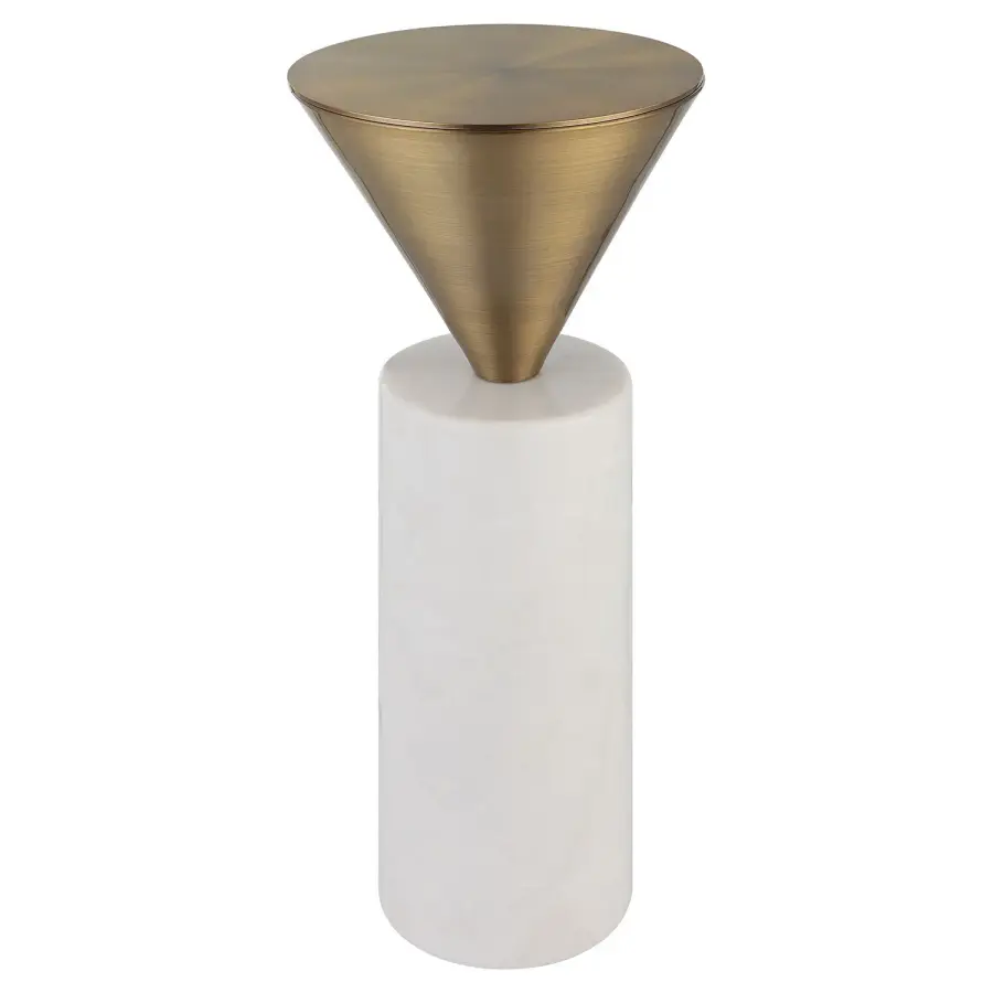 Top Hat Drink Table in Brushed Brass