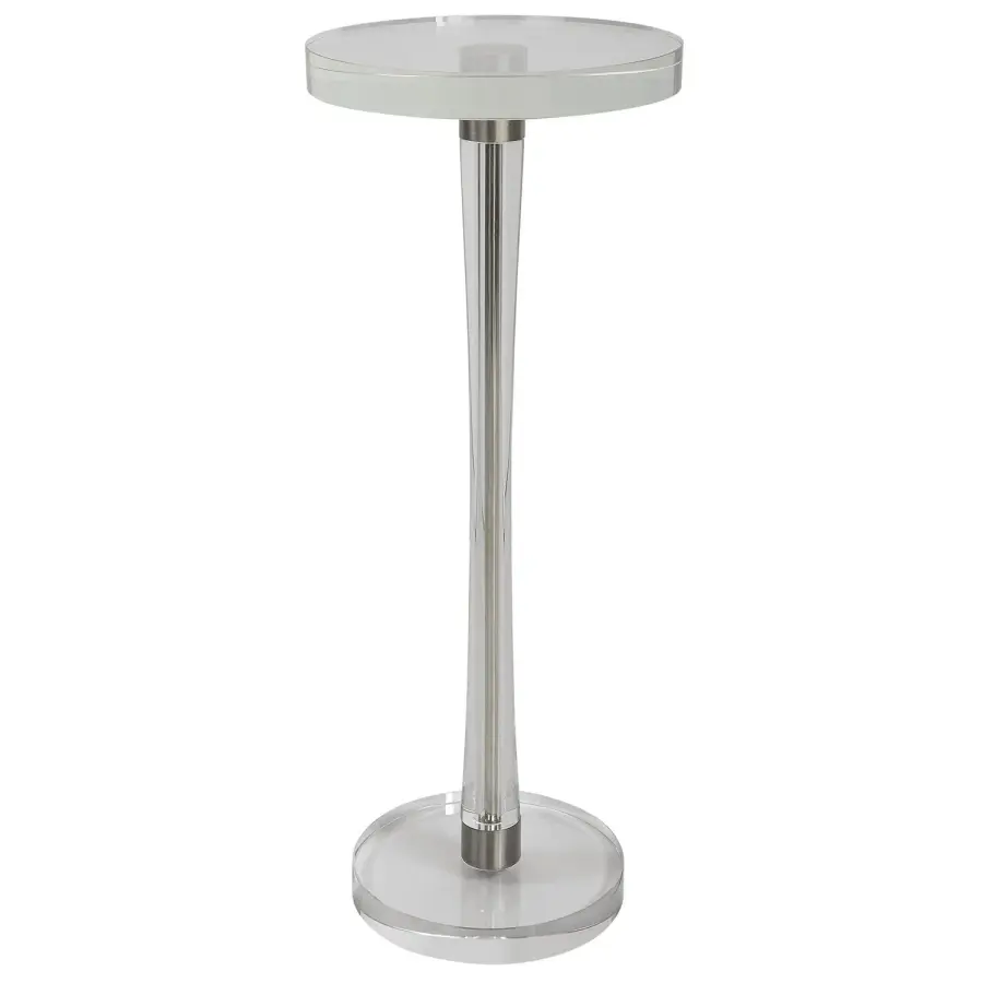 Pria Drink Table in Brushed Nickel