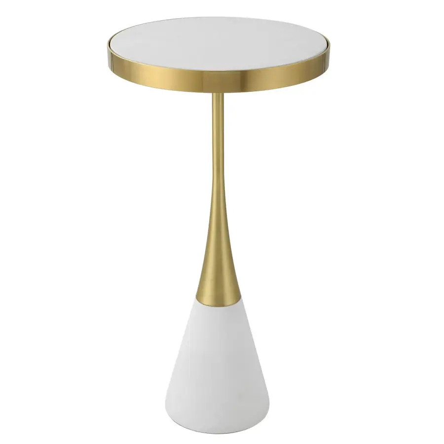 Apex Accent Table in Matte White