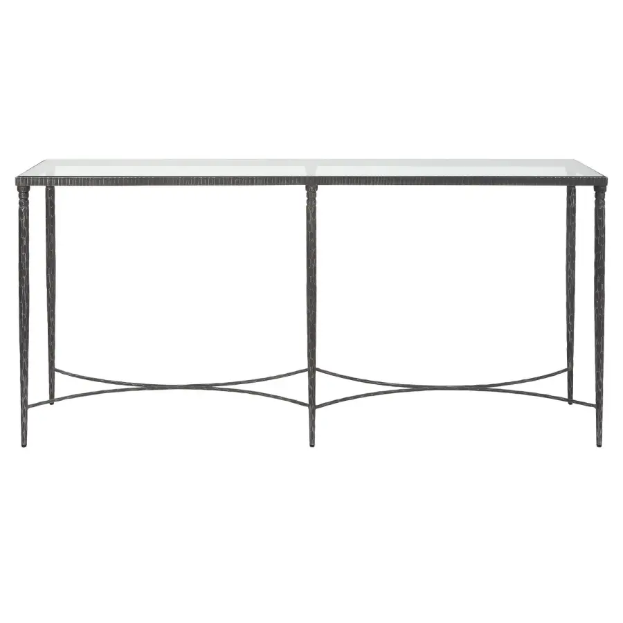Washington Console Table in Natural Rustic Black