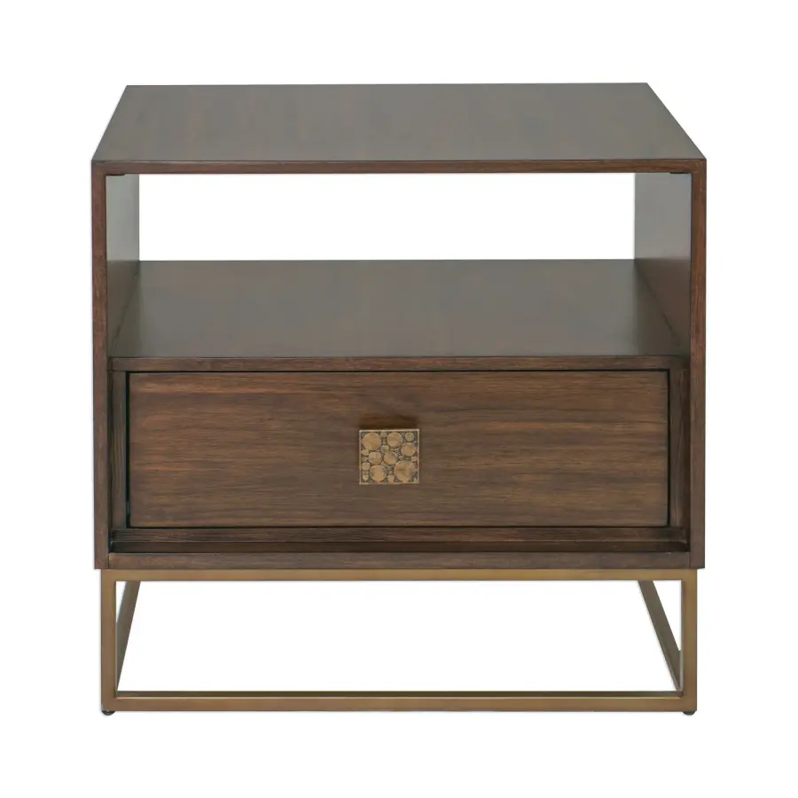 Bexley Side Table in Antique Brass