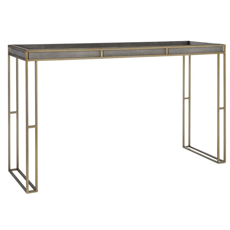 Cardew Console Table in Brushed Brass