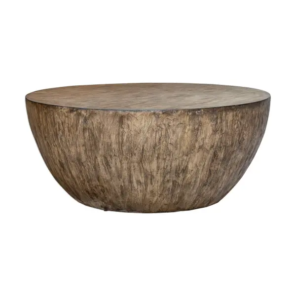 Showcasing A Minimalist Style, This Round Coffee Table Features A Mango Wood Veneer Overlay In A Heavily Textured Aged Walnut Finish. Collection: Lark Designer: Billy Moon Finish: Aged Walnut Width: 42.00" Height: 18.00" Length: 42.00" Weight: 52.80 lb Material: Mdf Carb Phase 2 With Javawood And Resin Country of Origin: Indonesia Safety Rating: Indoor Only