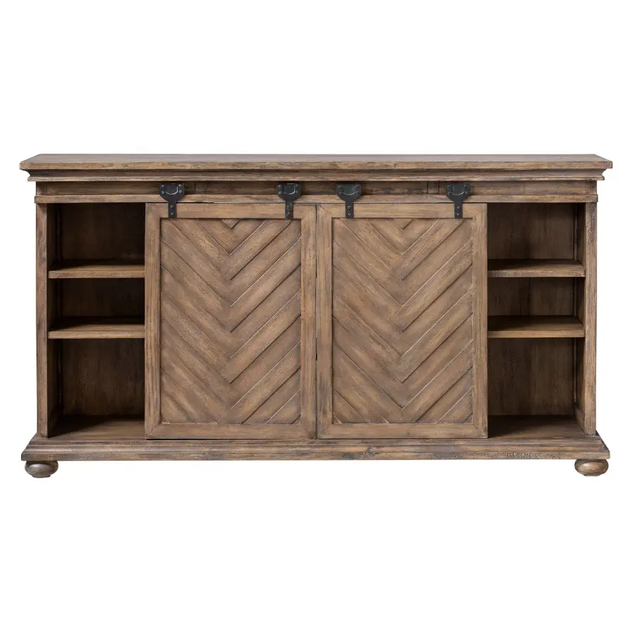 Primalia Media Console in Aged Black Iron
