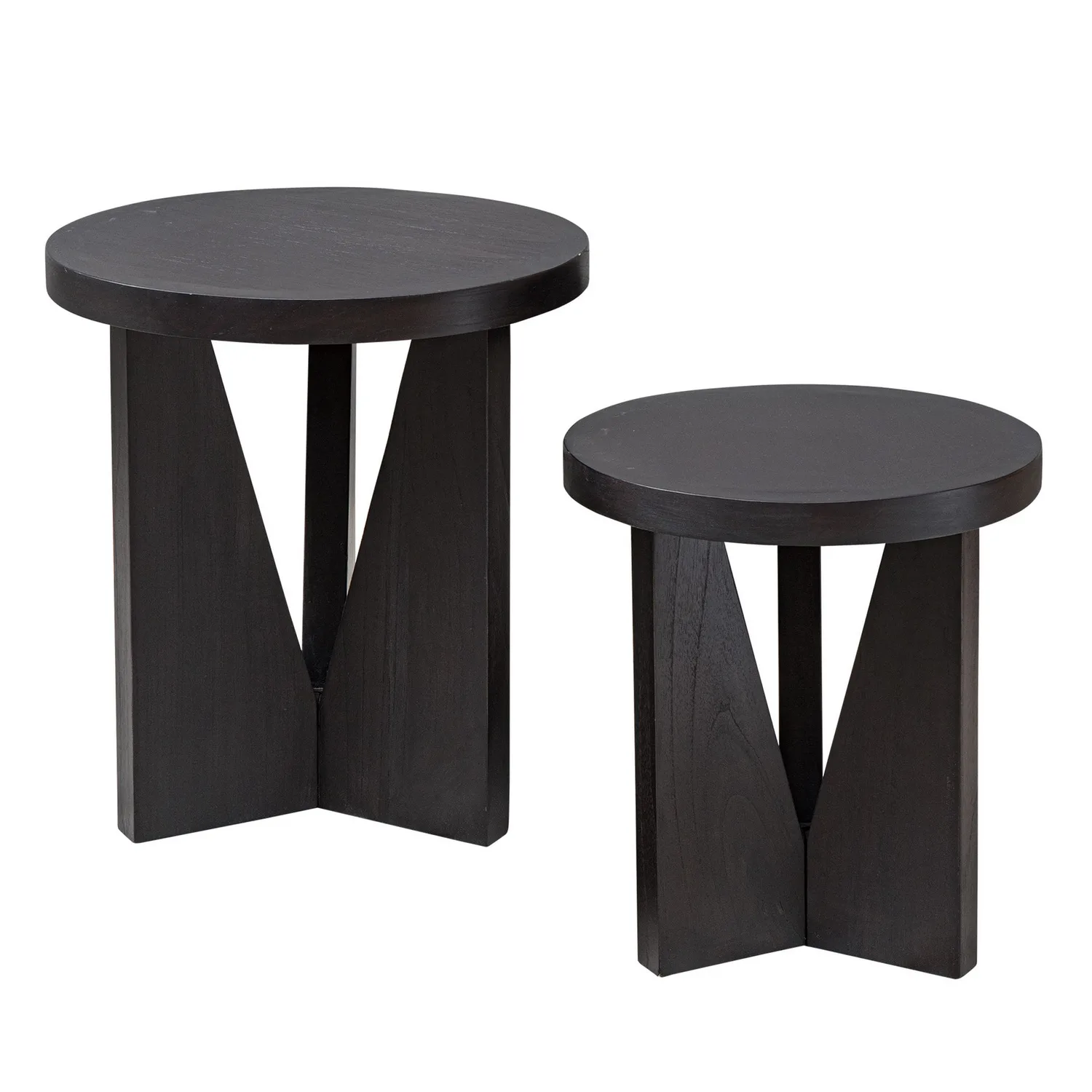 Nadette Nesting Tables, S/2 in Dark Espresso