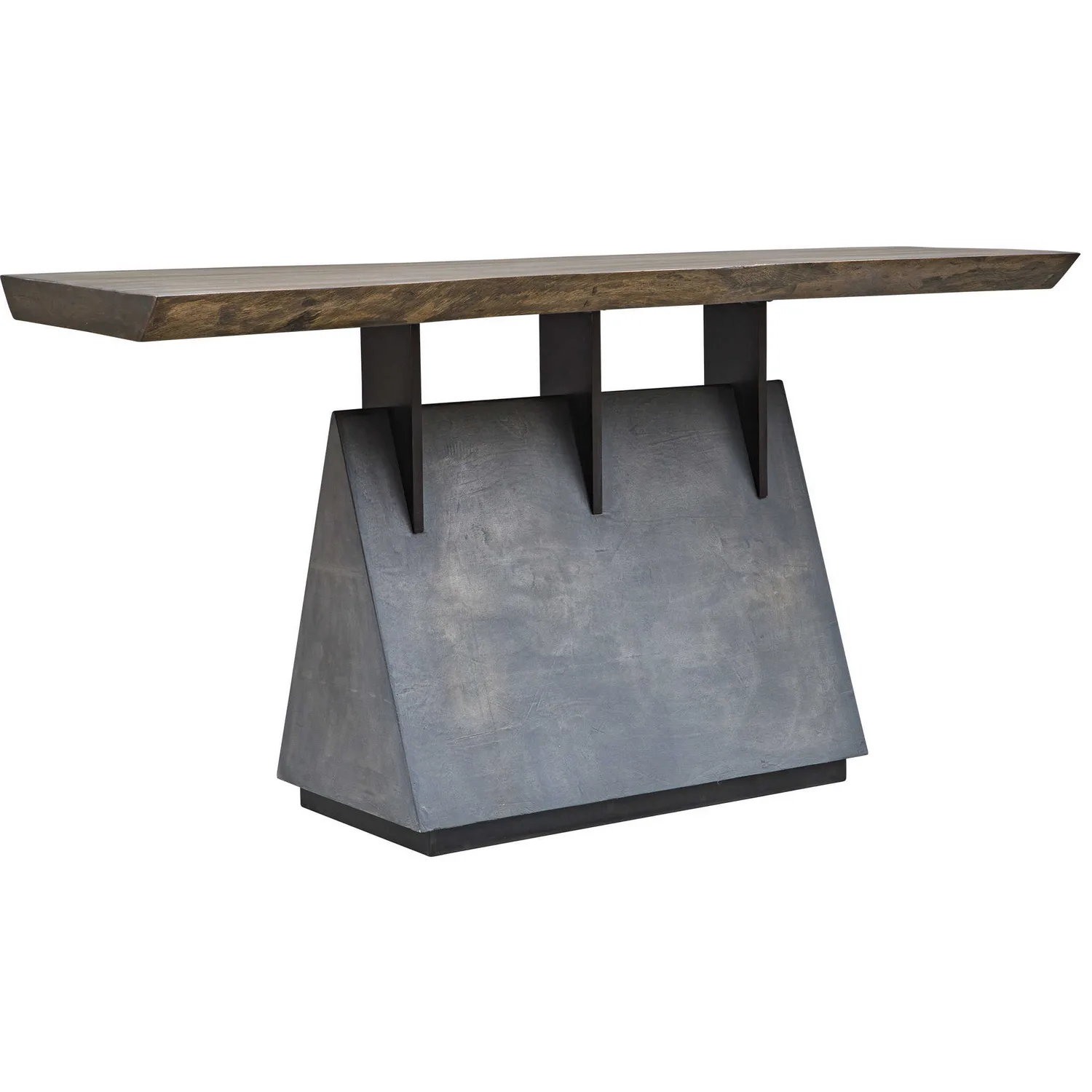 Vessel Console Table in Mahogany Wood
