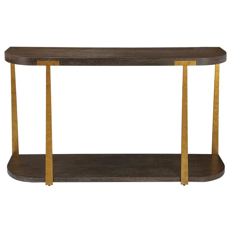 Palisade Console Table in Antique Gold