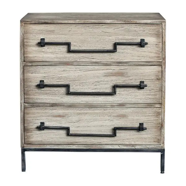 Constructed From Plantation-grown Mango Wood In An Aged Ivory Finish With Ember Highlights, Featuring Old Iron Drop Swing Bar Pulls, On An Industrial Iron Base. Collection: Jory Designer: Matthew Williams Finish: Aged Ivory Width: 30.00" Height: 32.50" Length: 14.00" Weight: 66.00 lb Material: Mango Wood With Mdf Carb Phase And Metal Iron 2 Country of Origin: Indonesia Safety Rating: Indoor Only