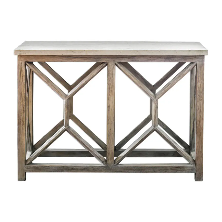 Catali Console Table in Natural Ivory