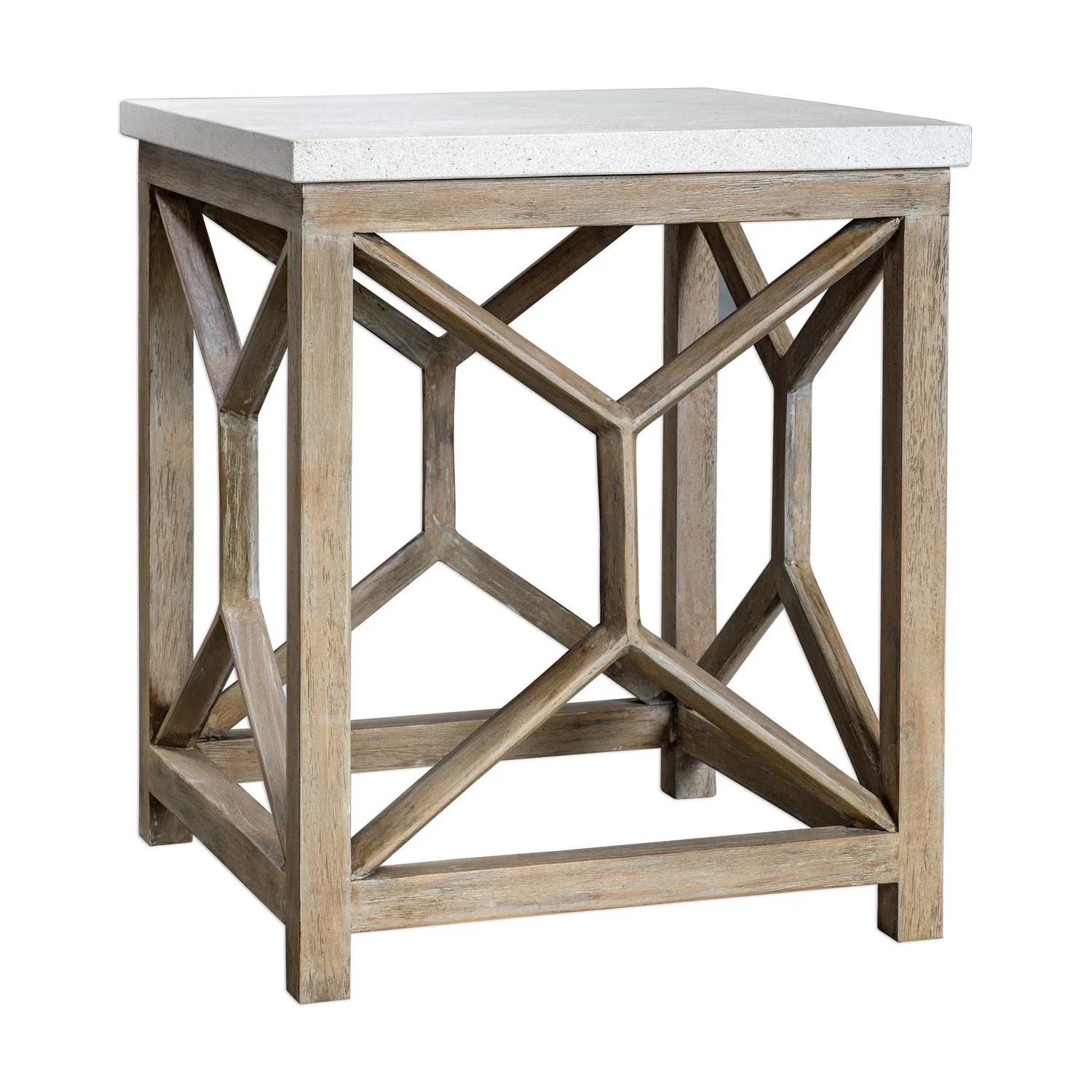 Catali End Table in Natural Stone