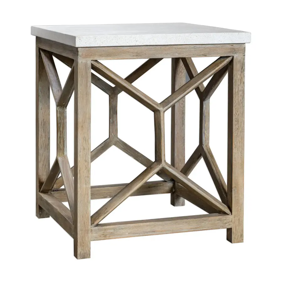 Catali End Table in Natural Stone