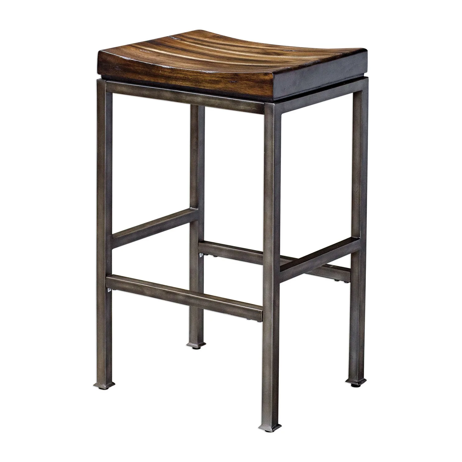 Beck Bar Stool in Brushed Steel