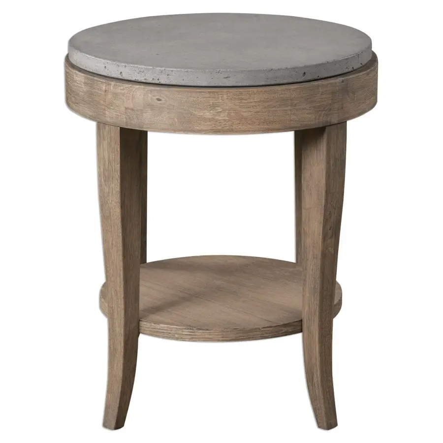 Deka Accent Table in Brown Glazed Natural