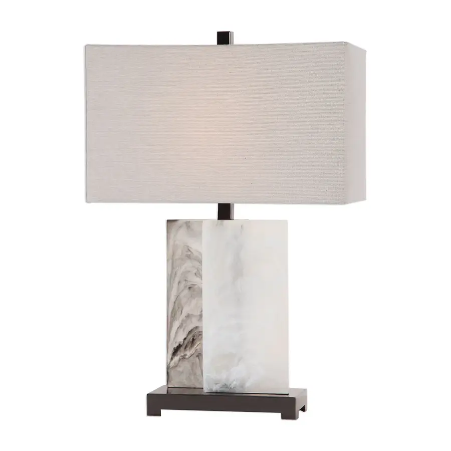 Vanda One Light Table Lamp in Polished Black Nickel
