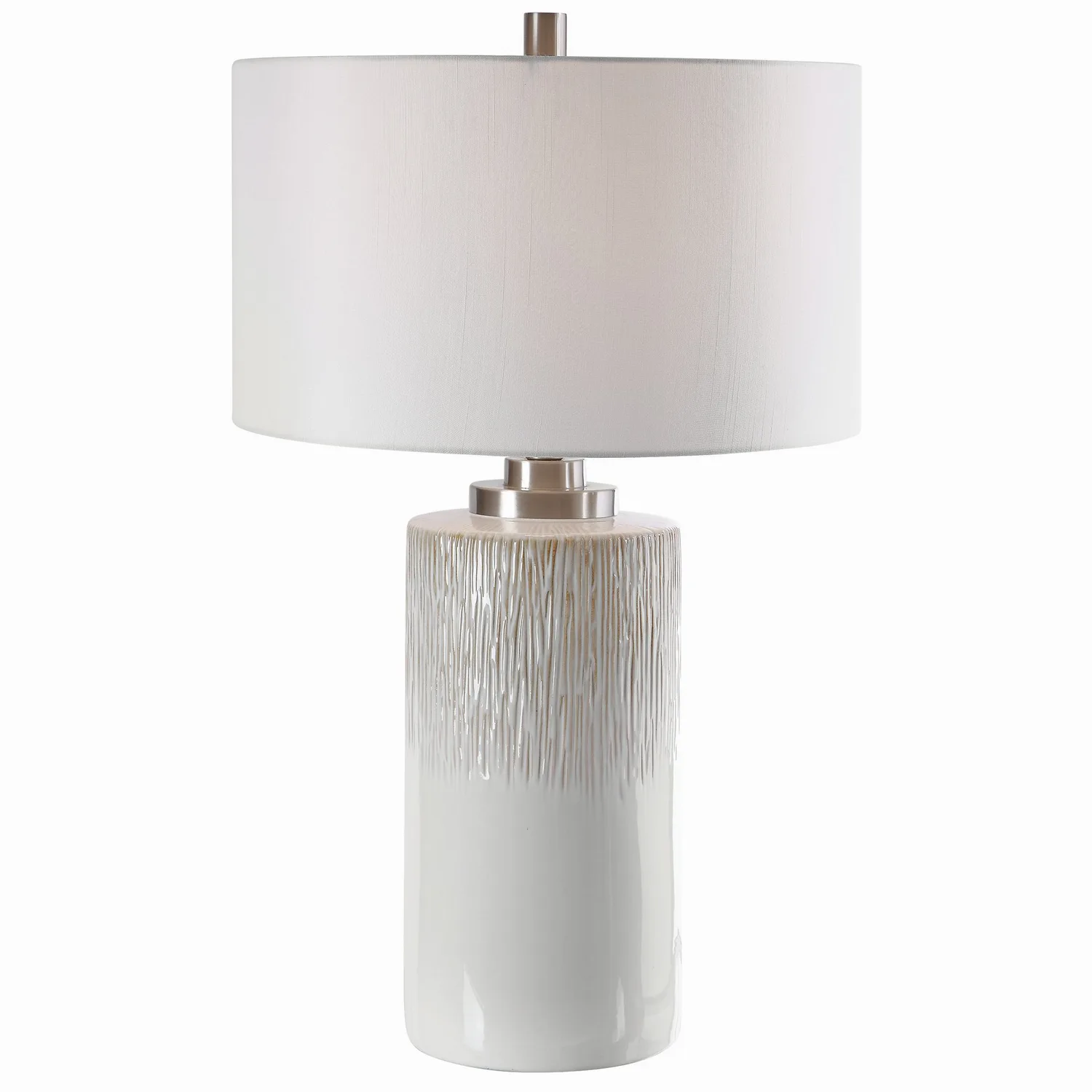 Georgios One Light Table Lamp in Brushed Nickel
