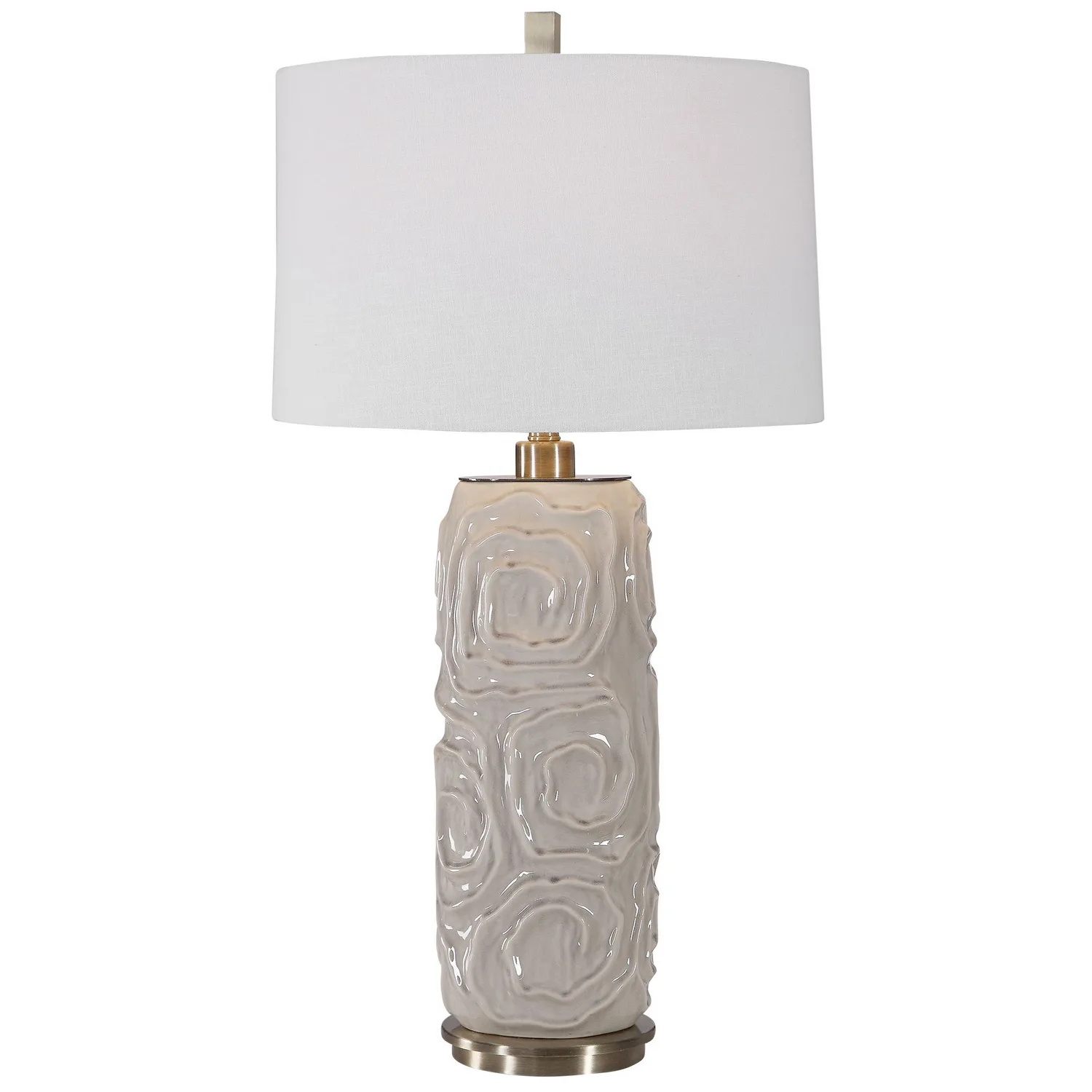 Zade One Light Table Lamp in Brushed Nickel