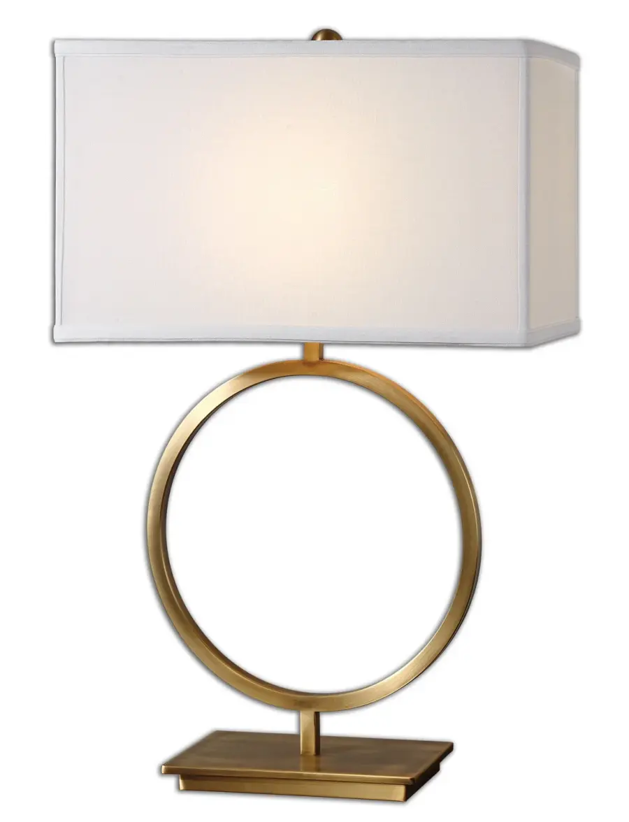 Duara One-Light Table Lamp in Brushed Brass